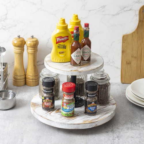 Gracie Oaks Vernise Wood Lazy Susan Wayfair